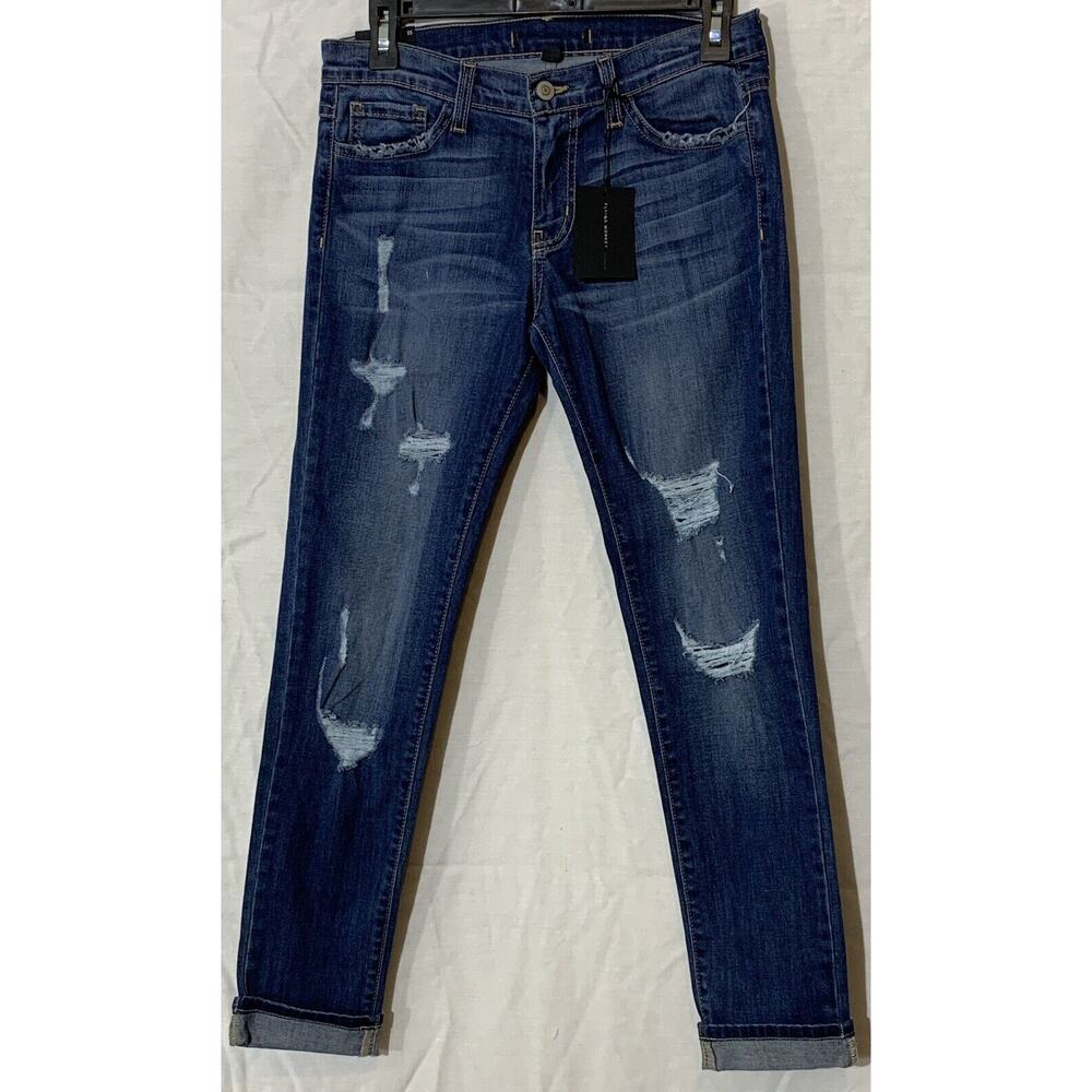 Flying Monkey Ankle Jeans Skinny Cropped Womens 25 Distressed Jeans